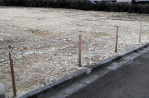 分筆する予定の土地