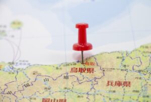 鳥取県の地図